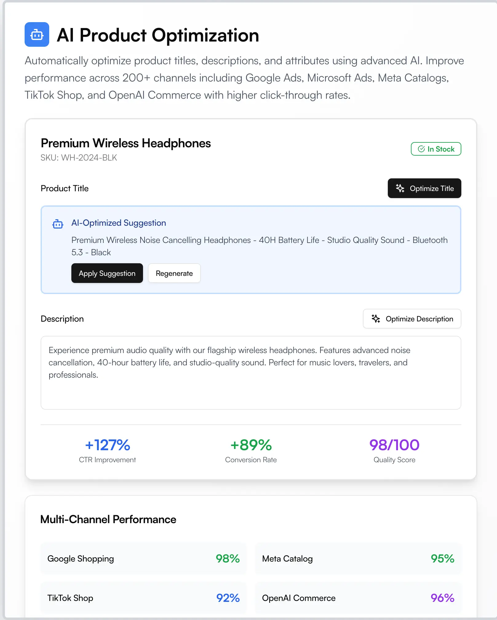 AI Product Optimization