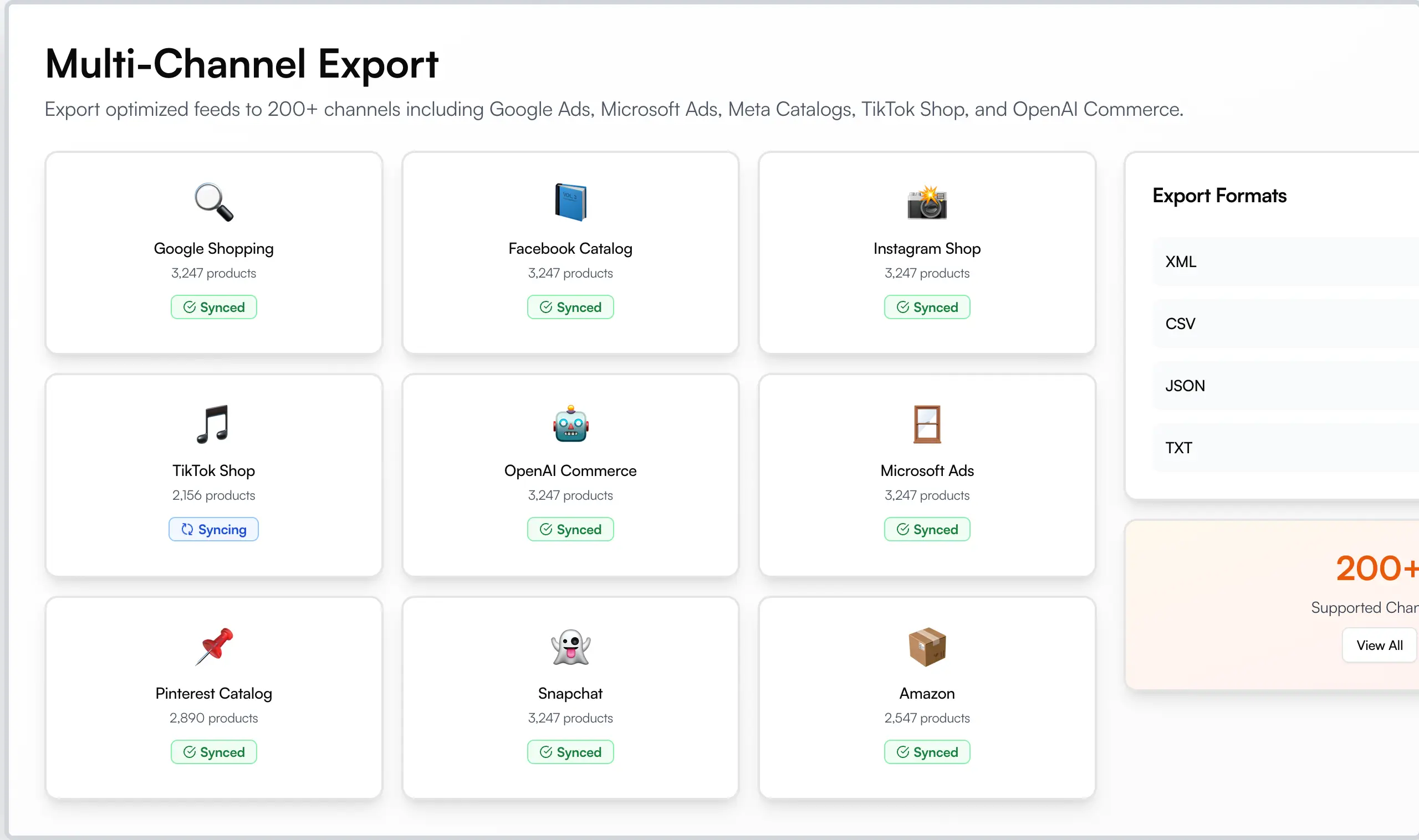 Multi-Channel Export